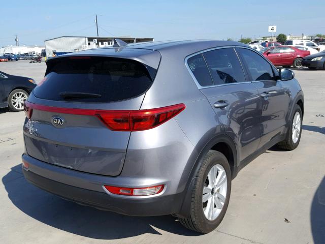 KNDPM3AC5H7233663 - 2017 KIA SPORTAGE L GRAY photo 4