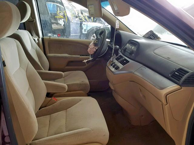 5FNRL38289B002177 - 2009 HONDA ODYSSEY LX MAROON photo 5