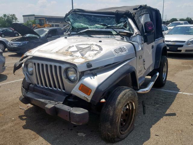 1J4FA39S54P748568 - 2004 JEEP WRANGLER X SILVER photo 2