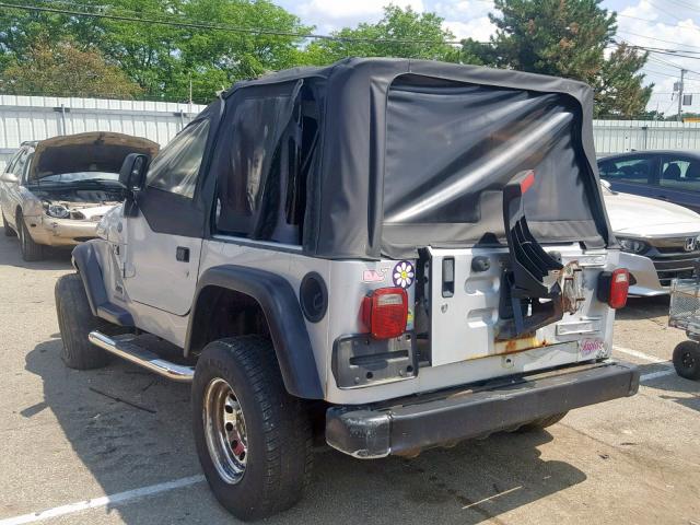 1J4FA39S54P748568 - 2004 JEEP WRANGLER X SILVER photo 3