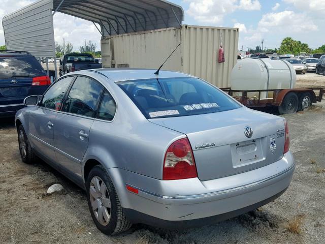 WVWBD63B45P035748 - 2005 VOLKSWAGEN PASSAT GLS SILVER photo 3