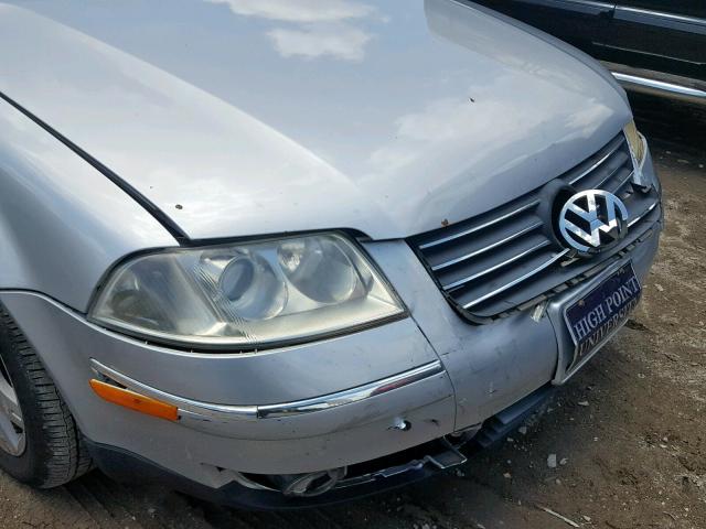 WVWBD63B45P035748 - 2005 VOLKSWAGEN PASSAT GLS SILVER photo 9