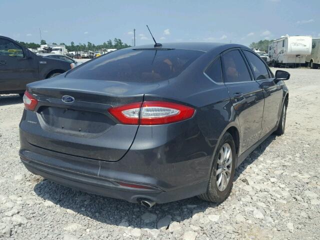 3FA6P0G76FR160133 - 2015 FORD FUSION S CHARCOAL photo 4