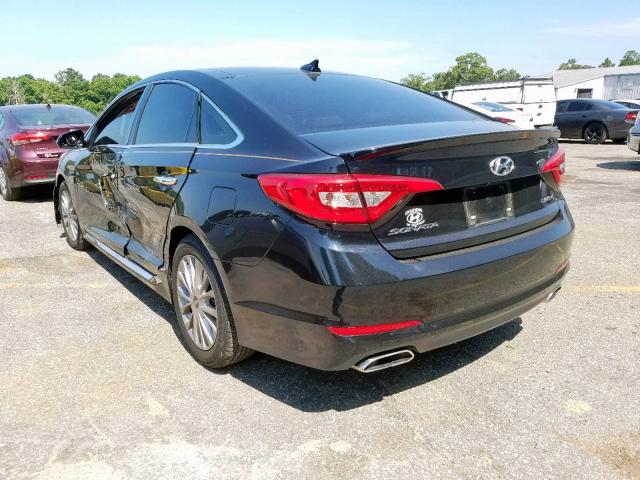 5NPE34AF8FH155303 - 2015 HYUNDAI SONATA SPO BLACK photo 3