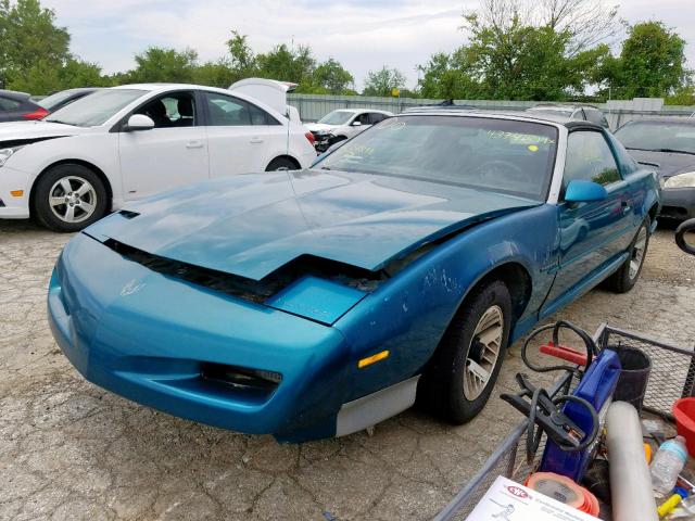 1G2FS23TXNL224893 - 1992 PONTIAC FIREBIRD TEAL photo 2