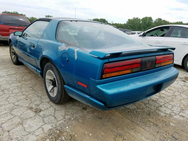 1G2FS23TXNL224893 - 1992 PONTIAC FIREBIRD TEAL photo 3