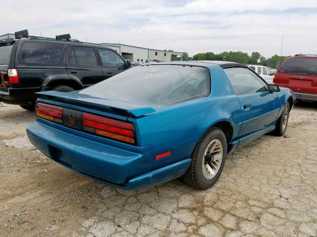 1G2FS23TXNL224893 - 1992 PONTIAC FIREBIRD TEAL photo 4