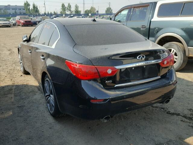 JN1BV7AR6EM702276 - 2014 INFINITI Q50 BASE BLACK photo 3