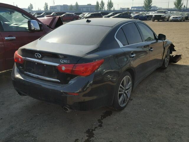 JN1BV7AR6EM702276 - 2014 INFINITI Q50 BASE BLACK photo 4