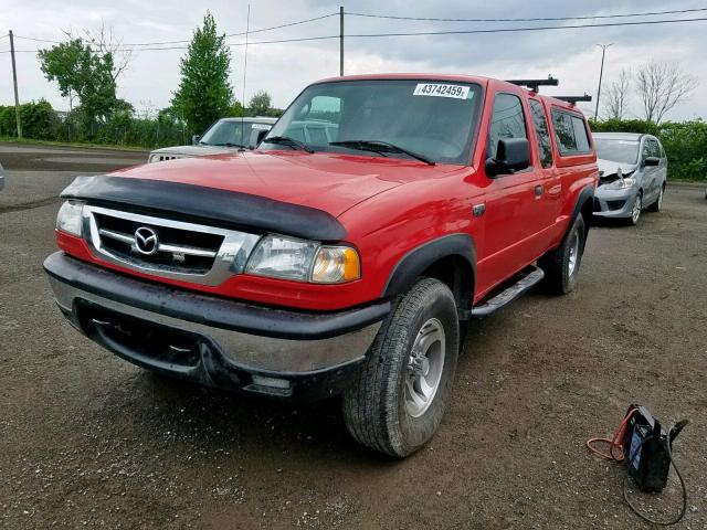 4F4ZR47E58PM00992 - 2008 MAZDA B4000 CAB RED photo 2