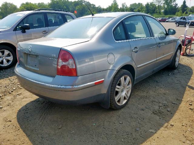 WVWTU63B35E019136 - 2005 VOLKSWAGEN PASSAT GLX GRAY photo 4