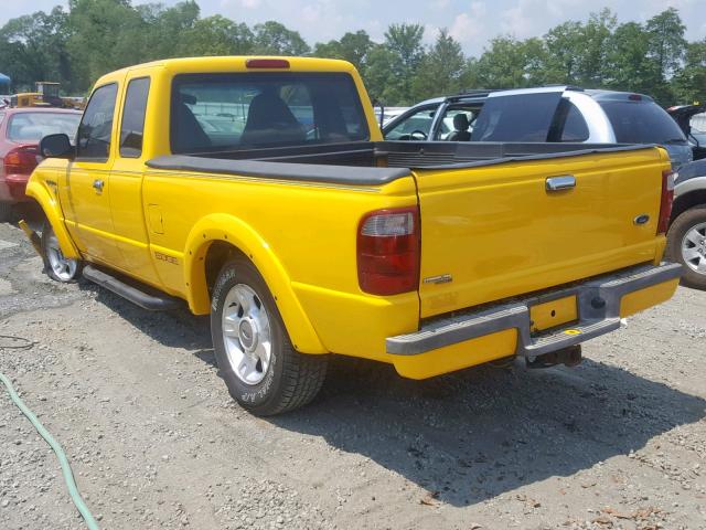 1FTYR14V02PB29046 - 2002 FORD RANGER SUP YELLOW photo 3