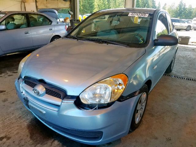 KMHCM36C08U091565 - 2008 HYUNDAI ACCENT GS BLUE photo 2