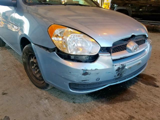 KMHCM36C08U091565 - 2008 HYUNDAI ACCENT GS BLUE photo 9