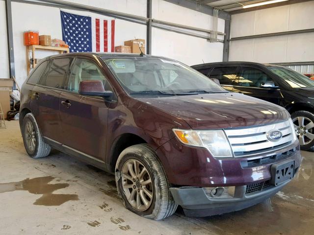 2FMDK38C89BA79274 - 2009 FORD EDGE SEL MAROON photo 1