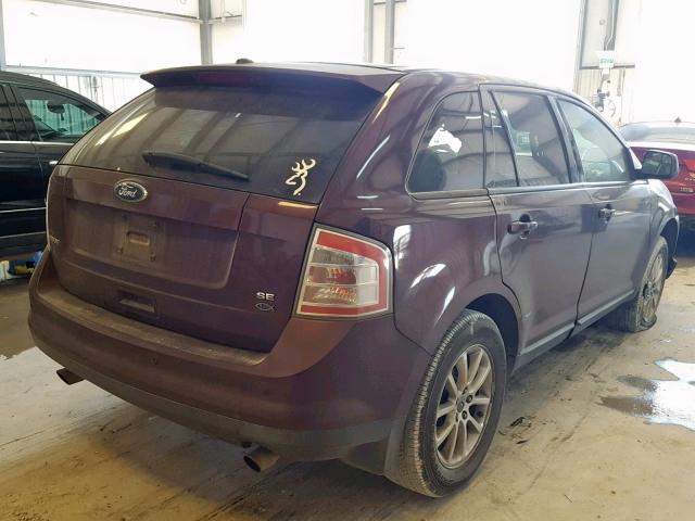 2FMDK38C89BA79274 - 2009 FORD EDGE SEL MAROON photo 4