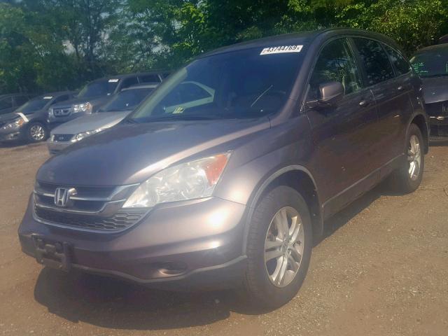 5J6RE4H75AL090144 - 2010 HONDA CR-V EXL SILVER photo 2