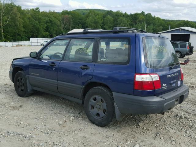 JF1SF63501H757748 - 2001 SUBARU FORESTER L BLUE photo 3