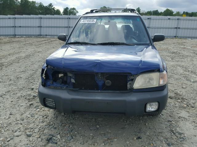 JF1SF63501H757748 - 2001 SUBARU FORESTER L BLUE photo 9