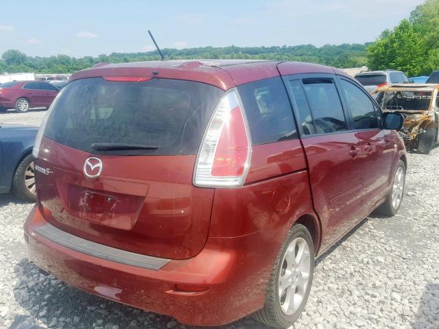 JM1CR293X90341205 - 2009 MAZDA 5 RED photo 4