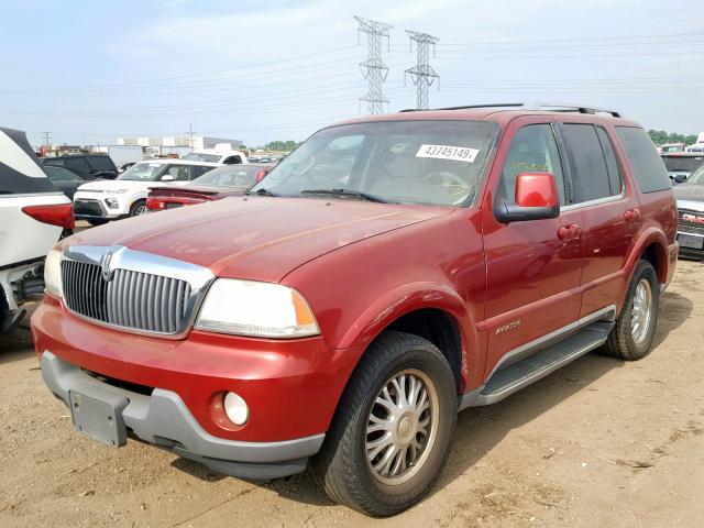 5LMEU88H24ZJ17849 - 2004 LINCOLN AVIATOR Qırmızı foto 2