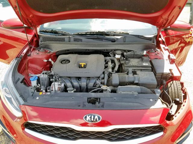 3KPF24ADXKE013491 - 2019 KIA FORTE FE RED photo 7