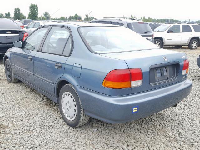 JHMEJ6528VS002363 - 1997 HONDA CIVIC DX BLUE photo 3