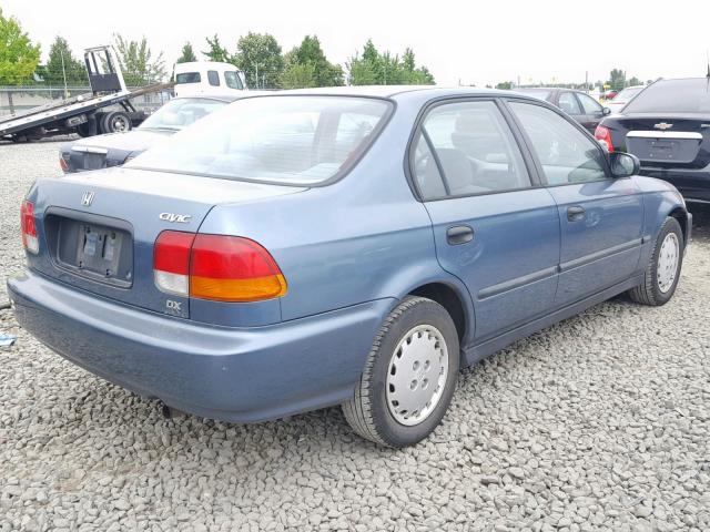 JHMEJ6528VS002363 - 1997 HONDA CIVIC DX BLUE photo 4