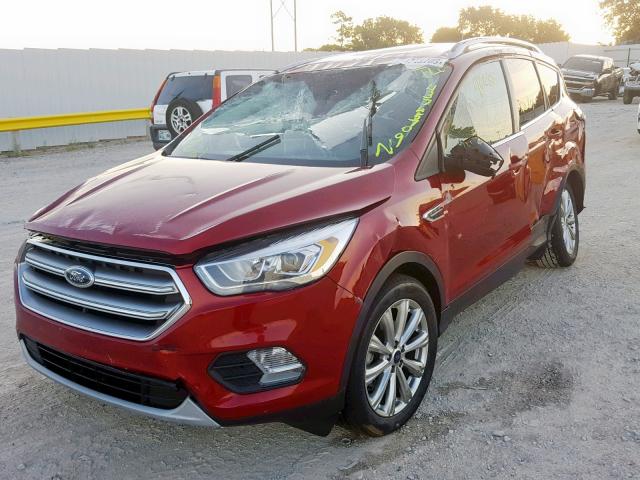 1FMCU0JD8HUE35092 - 2017 FORD ESCAPE TIT RED photo 2