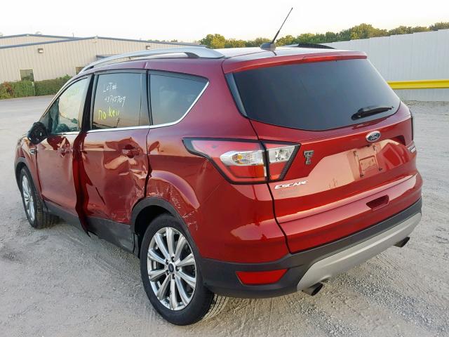 1FMCU0JD8HUE35092 - 2017 FORD ESCAPE TIT RED photo 3