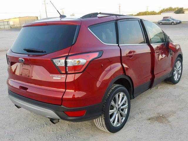 1FMCU0JD8HUE35092 - 2017 FORD ESCAPE TIT RED photo 4