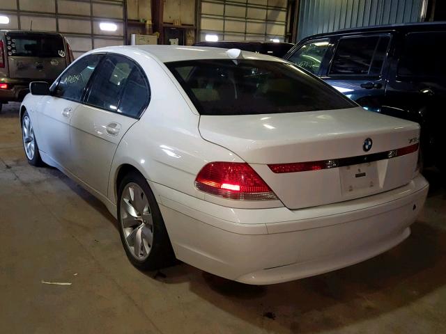 WBAGL63414DP69562 - 2004 BMW 745 I WHITE photo 3