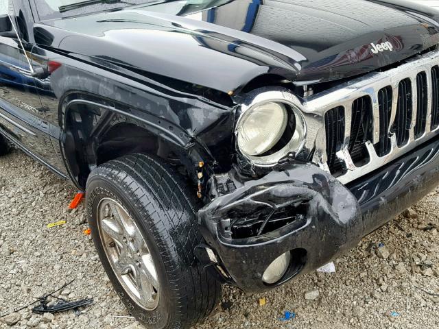 1J4GL58K74W212321 - 2004 JEEP LIBERTY LI BLACK photo 9