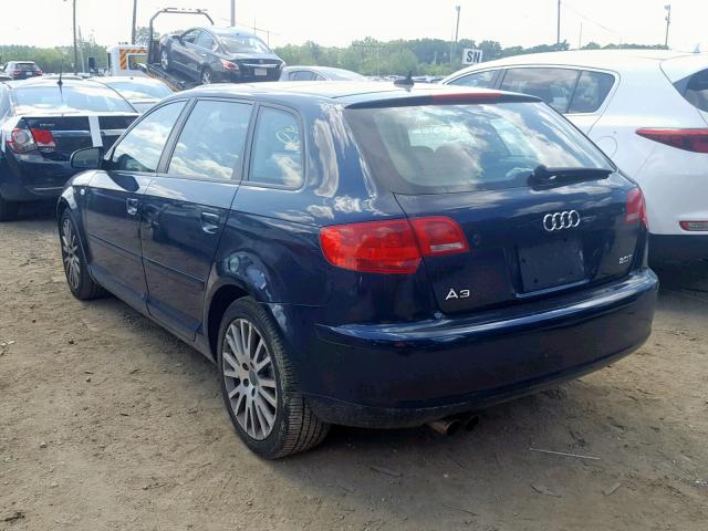 WAUNF78P28A048469 - 2008 AUDI A3 2.0 PRE BLUE photo 3