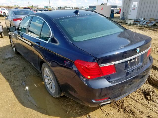 WBAKC6C5XBC394244 - 2011 BMW 7 SERIES BLUE photo 3