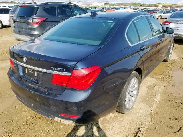 WBAKC6C5XBC394244 - 2011 BMW 7 SERIES BLUE photo 4