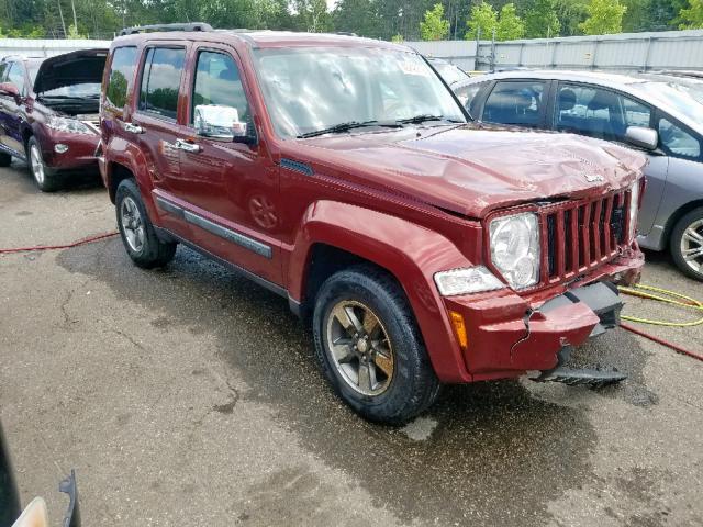 1J8GN28K68W144137 - 2008 JEEP LIBERTY SP RED photo 1