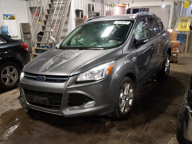 1FMCU0J97EUB16046 - 2014 FORD ESCAPE TIT GRAY photo 2