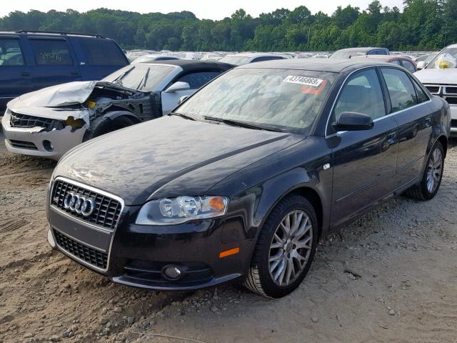 WAUAF78E18A153324 - 2008 AUDI A4 2.0T BLACK photo 2