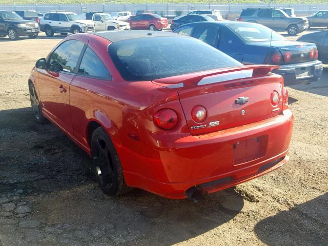 1G1AP18P377221805 - 2007 CHEVROLET COBALT SS RED photo 3