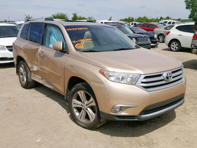 5TDYK3EH1DS096382 - 2013 TOYOTA HIGHLANDER GOLD photo 1