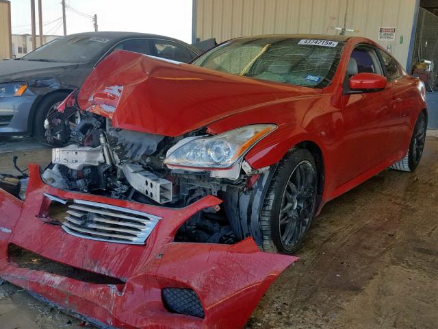 JNKCV64E08M108404 - 2008 INFINITI G37 BASE RED photo 2