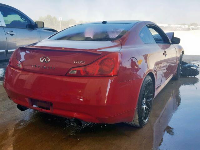 JNKCV64E08M108404 - 2008 INFINITI G37 BASE RED photo 4