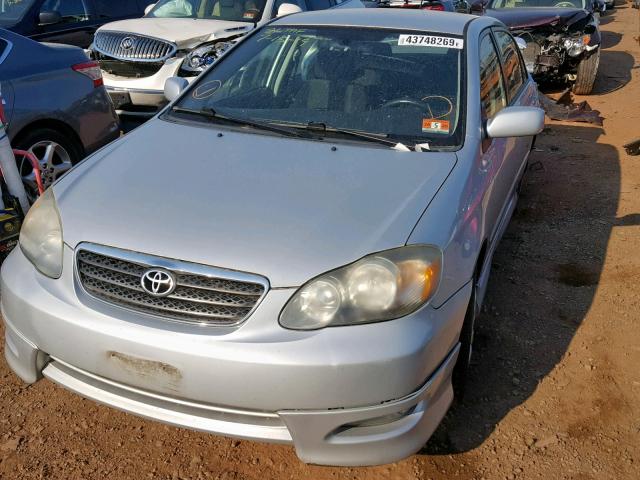 2T1BR32E57C760739 - 2007 TOYOTA COROLLA CE SILVER photo 2