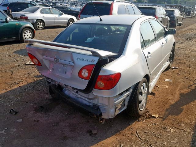 2T1BR32E57C760739 - 2007 TOYOTA COROLLA CE SILVER photo 4