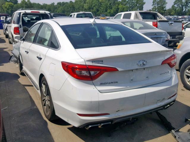 5NPE34AB7FH094409 - 2015 HYUNDAI SONATA SPO WHITE photo 3