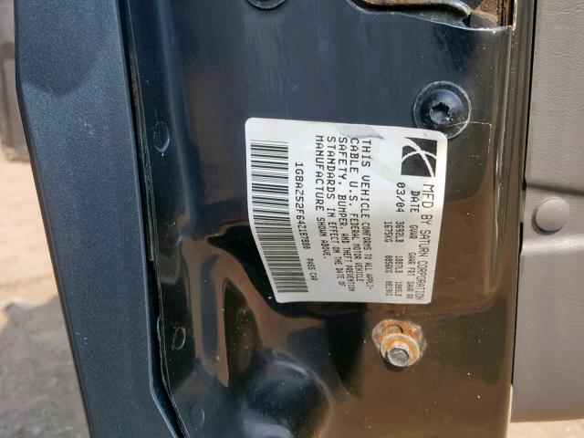 1G8AZ52F64Z187880 - 2004 SATURN ION LEVEL GRAY photo 10