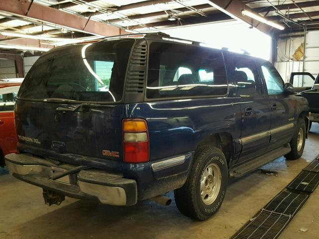 1GKFK16Z02J137862 - 2002 GMC YUKON XL K BLUE photo 4