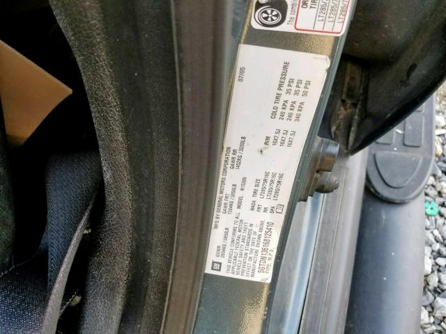 5GTDN136168125410 - 2006 HUMMER H3 GRAY photo 10