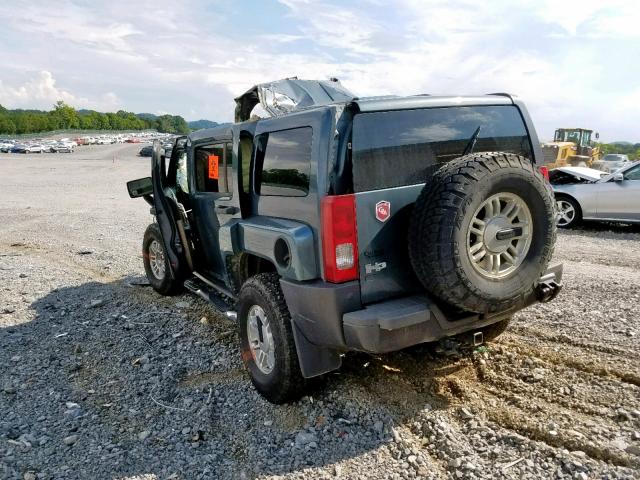 5GTDN136168125410 - 2006 HUMMER H3 GRAY photo 3